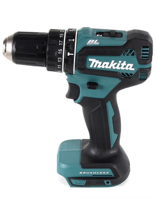 Makita DHP 485 SFTK perceuse à percussion sans fil 18 V 50 Nm sans balais + 1 batterie 3,0 Ah + chargeur + jeu d'accessoires 101 pièces + mallette