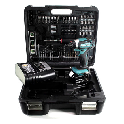 Makita DTD 152 STTK clé à chocs sans fil 18 V 165 Nm + 1x batterie 5,0 Ah + chargeur + jeu d'accessoires 101 pièces + mallette