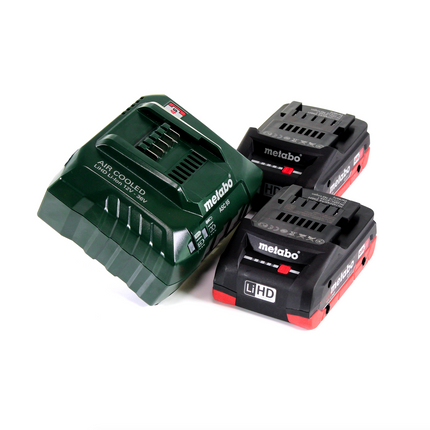 Ponceuse à bande à batterie Metabo RB 18 LTX 60 18 V 60 mm + 2 batteries LiHD 4,0 Ah + chargeur