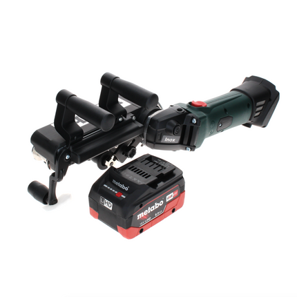 Ponceuse à bande à batterie Metabo RB 18 LTX 60 18 V 60 mm + 1 batterie LiHD 8,0 Ah - sans chargeur