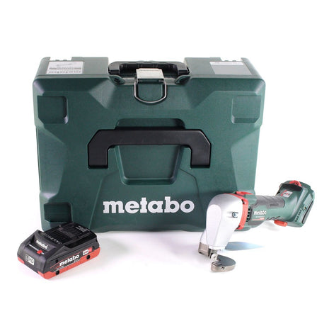 Metabo SCV 18 LTX BL 1.6 Cisaille à tôle sans fil 18 V Brushless + 1x Batterie 4,0 Ah LiHD + Coffret MetaLoc - sans chargeur