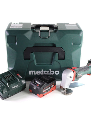 Metabo SCV 18 LTX BL 1.6 Akku Blechschere 18 V Brushless + 1x LiHD Akku 5,5 Ah + Ladegerät + MetaLoc