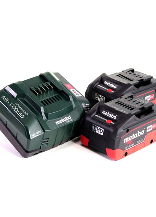 Metabo SCV 18 LTX BL 1.6 Cisaille à tôle sans fil 18V Brushless + 2x Batteries LiHD 8,0 Ah + Chargeur + Coffret MetaLoc