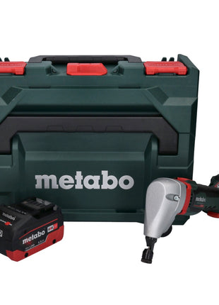 Metabo NIV 18 LTX BL Grignoteuse sans fil 18 V brushless + 1x Batterie LiHD 5,5 Ah + metaBOX - sans chargeur