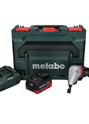 Metabo NIV 18 LTX BL 1.6 Grignoteuse sans fil 18 V brushless + 1x Batterie LiHD 5,5 Ah + Chargeur + metaBOX