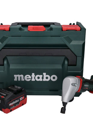 Metabo NIV 18 LTX BL 1.6 Grignoteuse sans fil 18 V brushless + 1x Batterie LiHD 8.0 Ah + Coffret metaBOX - sans chargeur