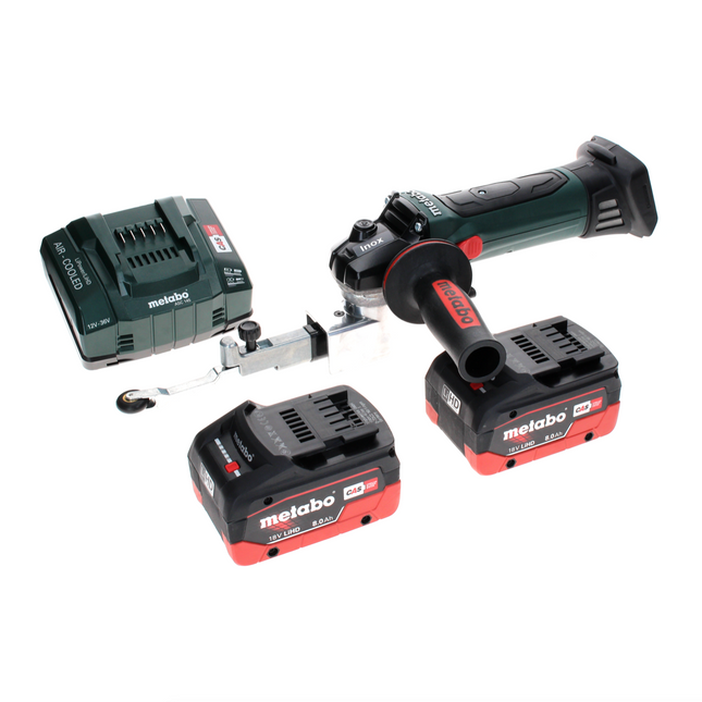 Lime à batterie Metabo BF 18 LTX 90 18 V 90 mm + 2x batterie LiHD 8,0 Ah + chargeur