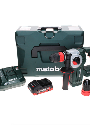 Metabo KHA 18 LTX BL 24 Quick Akku Kombihammer 18 V 2,2 J SDS-plus Brushless + 1x LiHD Akku 4,0 Ah + Ladegerät + MetaLoc