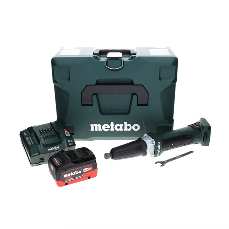 Meuleuse droite à batterie Metabo GA 18 LTX 18 V + 1 batterie LiHD 8,0 Ah + chargeur + MetaLoc