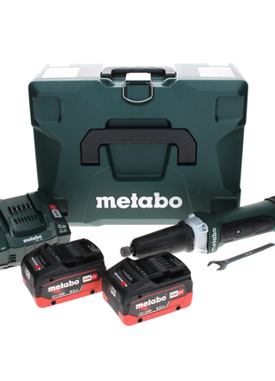 Metabo GA 18 LTX Akku Geradschleifer 18 V + 2x LiHD Akku 8,0 Ah + Ladegerät + MetaLoc