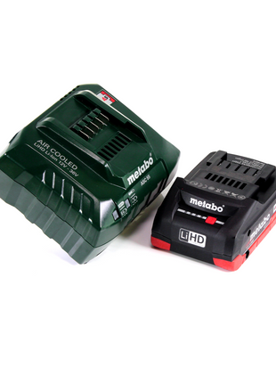 Metabo PA 14,4-18 LED-USB adaptateur secteur pour batterie, kit de base avec 1x batterie LiHD 4,0 Ah + chargeur ASC55