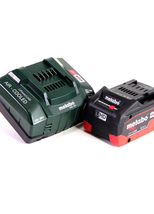 Metabo PA 14,4-18 LED-USB adaptateur secteur pour batterie, kit de base avec 1 batterie LiHD 8,0 Ah + chargeur ASC145