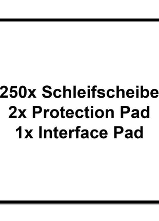 Festool ETS EC 150/5 EQ-Plus Exzenterschleifer 400 W 150 mm Brushless + 250x Schleifscheibe + 2x Protection Pad + Interface Pad + systainer - Toolbrothers