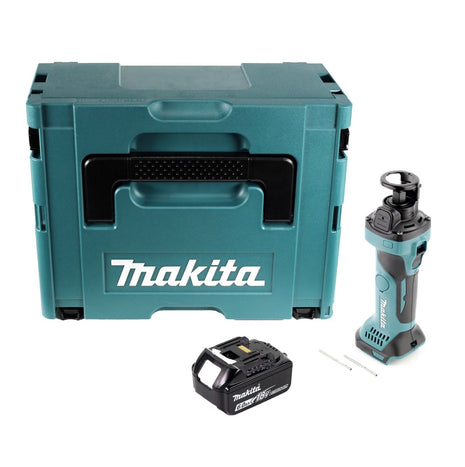 Cortadora rotativa a batería Makita DCO 180 G1J 18 V 30.000 rpm + 1x batería 6,0 Ah + Makpac - sin cargador