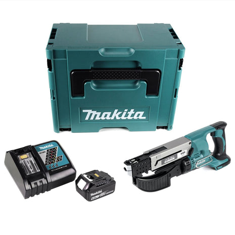 Makita DFR 550 RG1J Akku Magazinschrauber 18 V 25 - 55 mm + 1x Akku 6,0 Ah + Ladegerät + Makpac