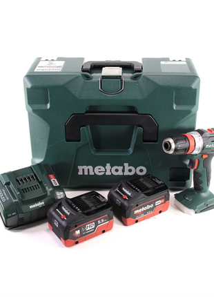 Perceuse-visseuse sans fil Metabo BS 18 L BL Q 18 V 60 Nm sans balais + MetaLoc + 2 batteries LiHD 5,5 Ah + chargeur