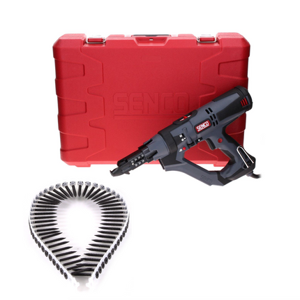 Senco DS5525-AC Tournevis chargeur DuraSpin 600 W 25 - 55 mm 11 Nm + Coffret + 2000x Vis chargeur 3,9 x 35 PH2 filetage fin