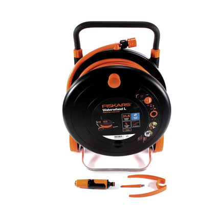 Fiskars Dévidoir à tuyau L, 30 m + Accessoires (1023644)