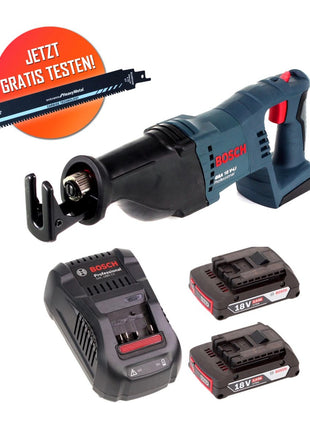 Lame de scie sabre Carbide Bosch gratuite Bosch GSA 18V-LI Scie sabre sans fil 18 V + 2x batterie 2,0 Ah + chargeur