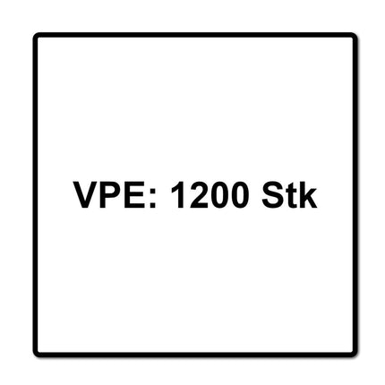 Meisterling Vis pour terrasse 90° 5x40 mm, 1200 pcs., tête fraisée, filetage Torx 2/3, acier inoxydable VA (6x 0100100001)