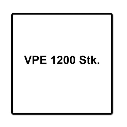 Meisterling Vis pour terrasse 90° 5x50 mm, 1200 pcs., tête fraisée, filetage Torx 2/3, acier inoxydable VA (6x 0100100001)