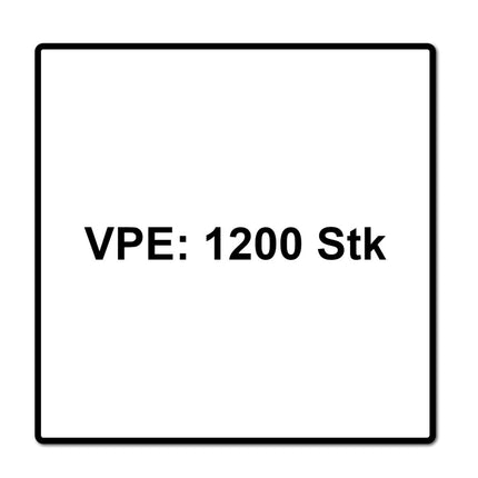 Meisterling Vis pour terrasse 90° 5x50 mm, 1200 pcs., tête fraisée, filetage Torx 2/3, acier inoxydable VA (6x 010010000201)