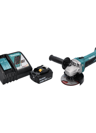 Makita DGA 452 RG1 Meuleuse d'angle sans fil 18 V 115 mm + 1x Batterie 6,0 Ah + Chargeur