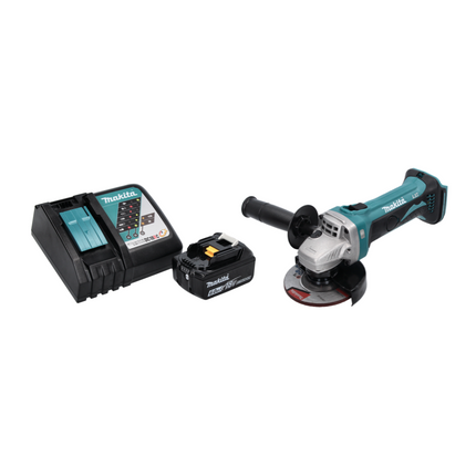 Makita DGA 452 RG1 Meuleuse d'angle sans fil 18 V 115 mm + 1x Batterie 6,0 Ah + Chargeur