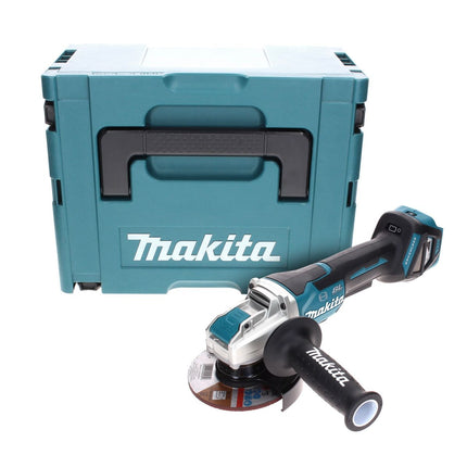 Makita DGA 519 ZJ Meuleuse d'angle sans fil 18 V 125 mm Brushless X-Lock Solo + Makpac - sans batterie, sans chargeur