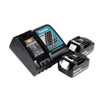 Makita DGA 519 RFJ Meuleuse d'angle sans fil 18 V 125 mm Brushless X-Lock + 2x batterie 3,0 Ah + chargeur + Makpac