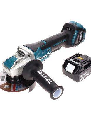 Amoladora angular a batería Makita DGA 519 M1 18 V 125 mm sin escobillas X-Lock + 1x batería 4,0 Ah - sin cargador