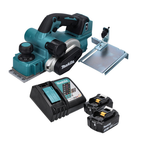 Makita DKP 181 RF strug akumulatorowy 82 mm 18 V bezszczotkowy + 2x akumulator 3,0 Ah + ładowarka