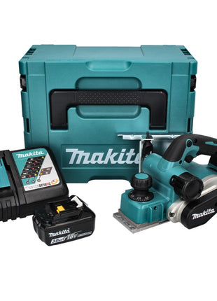 Makita DKP181RF1J Rabot sans fil 82mm 18V Brushless + 1x Batterie 3,0 Ah + Chargeur + Coffret Makpac