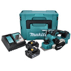 Makita DKP 181 RTJ cepillo de batería cepillo plegable 82 mm 18 V sin escobillas + 2x baterías 5,0 Ah + cargador + Makpac