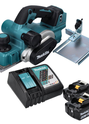 Makita DKP181RG  Rabot sans fil 82mm 18V Brushless + 2x Batteries 6,0 Ah + Chargeur