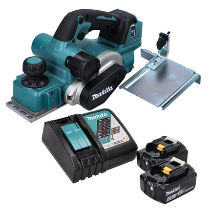 Makita DKP181RG  Rabot sans fil 82mm 18V Brushless + 2x Batteries 6,0 Ah + Chargeur