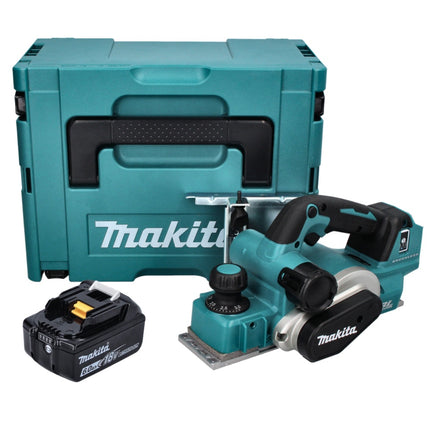 Makita DKP181G1J Rabot sans fil 82mm 18V Brushless + 1x Batterie 6,0 Ah + Coffret Makpac - sans chargeur