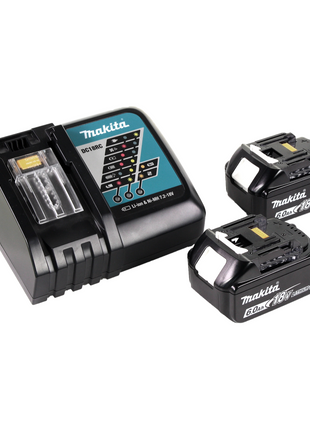 Makita DML 802 RG lampe sans fil pour batterie 14,4 et 18 V + 2x batterie 6,0 Ah + chargeur