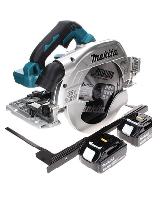 Makita DHS 900 T2 Scie circulaire sans fil 36 V (2x 18 V) 235 mm brushless + 2x Batteries 5,0 Ah - sans chargeur