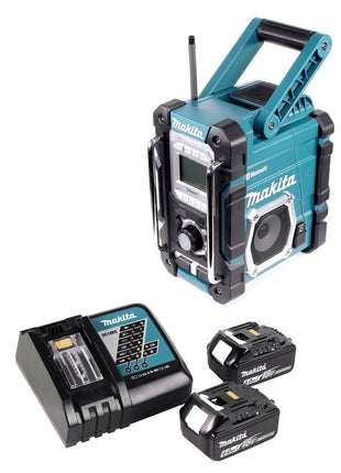 Makita DMR 106 RG radio de chantier à batterie 7,2 - 18 V + 2x batteries 6,0 Ah + chargeur