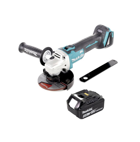 Amoladora angular a batería Makita DGA 506 G1 18 V 125 mm sin escobillas + 1x batería 6,0 Ah - sin cargador