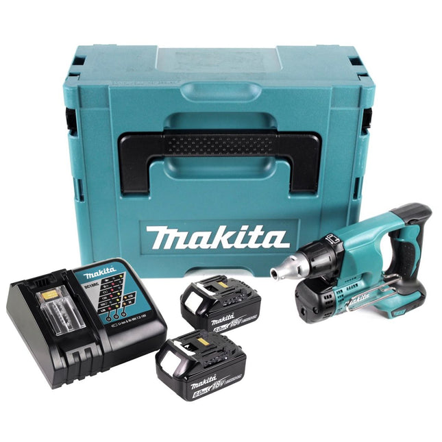 Makita DFS 450 ZJ 18 V Visseuse plaque de plâtre sans fil avec boîtier Makpac - sans Batterie, ni Chargeur