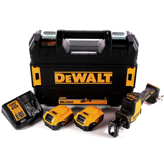 DeWalt DCS 369 M2 Akku Säbelsäge 18 V + 2x Akku 4,0 Ah + Ladegerät + TSTAK - Toolbrothers