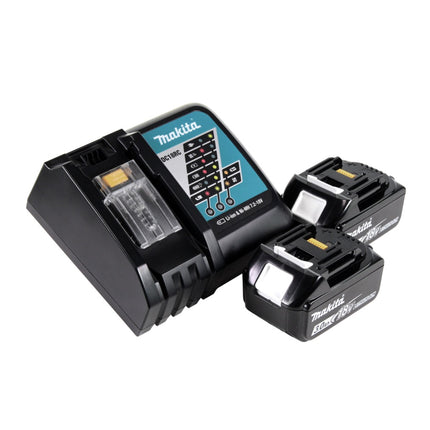 Makita DGA 900 RFK Meuleuse d'angle sur batterie 36 V (2x 18 V) 230 mm sans balais 2x batterie 3,0 Ah + chargeur + coffret