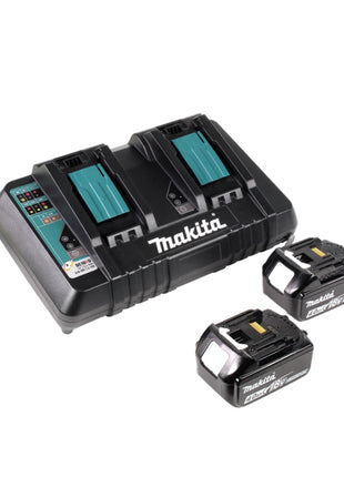 Makita DGA 900 PMK Meuleuse d'angle sur batterie 36 V (2x 18 V) 230 mm sans balais + 2x batterie 4,0 Ah + double chargeur + mallette