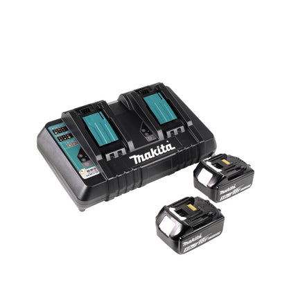 Makita DGA 900 PTK Meuleuse d'angle sur batterie 36 V (2x 18 V) 230 mm sans balais + 2x batterie 5,0 Ah + double chargeur + mallette