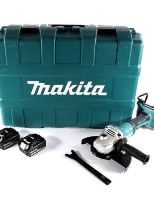 Makita DGA 900 GK Meuleuse d'angle sur batterie 36 V (2x 18 V) 230 mm sans balais + 2x batterie 6,0 Ah + coffret - sans chargeur