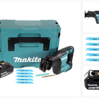 Makita DJR 188 T1J Akku Reciprosäge 18 V Brushless + 1x Akku 5,0 Ah + 5x Sägeblatt Metal Wood + Makpac - ohne Ladegerät - Toolbrothers
