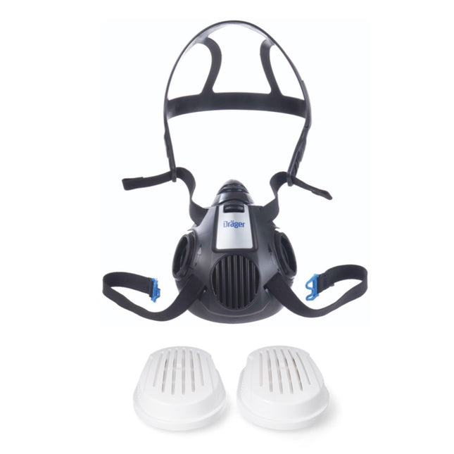 Demi-masque respiratoire Dräger X-plore 3500 S pour filtre à baïonnette taille S + 2x filtre à particules X-plore P3 R (6738011)