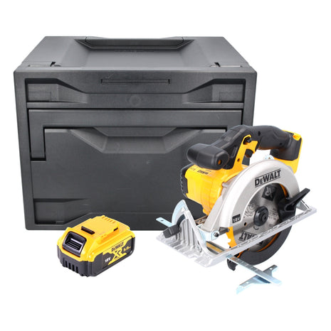 DeWalt DCS 391 ND Akku Handkreissäge 18 V 165 mm + 1x Akku 5,0 Ah + D-Box - ohne Ladegerät